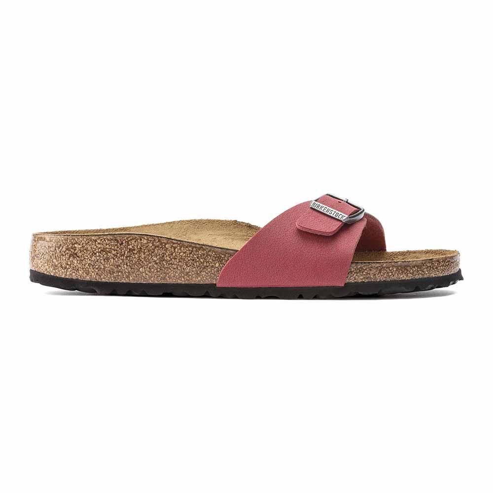 Birkenstock Madrid Birko-Flor Nubuck Sandals - Narrow - Scarlet Red - The Next Pair