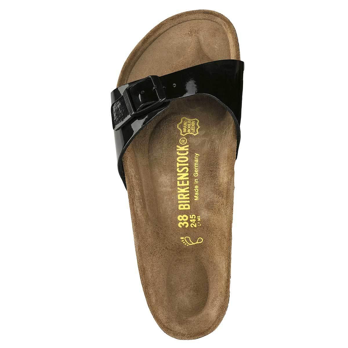 Birkenstock Madrid Birko-Flor Patent Sandals - Regular - The Next Pair