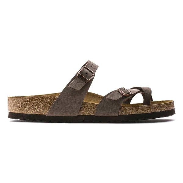 Birkenstock Mayari Birko-Flor Nubuck Sandals in Stone