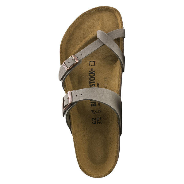 Shop Birkenstock Mayari Birko-Flor Nubuck Regular Sandals | Stone | The  Next Pair Australia