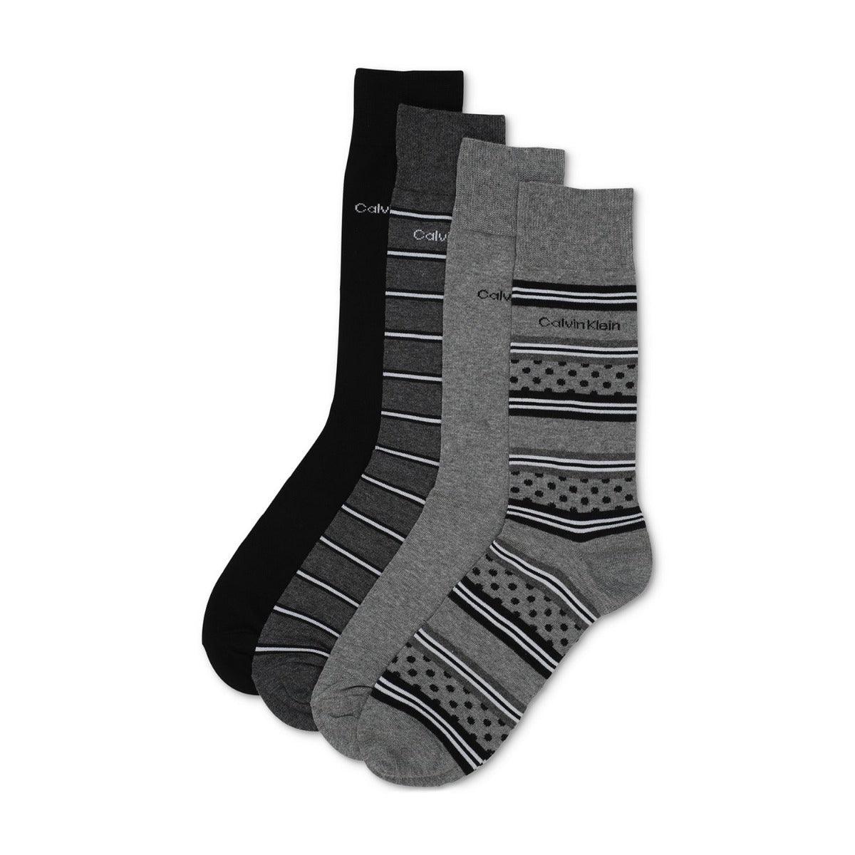 Calvin Klein 4 Pack Multi Stripe & Dot Dress Socks - One Size - The Next Pair