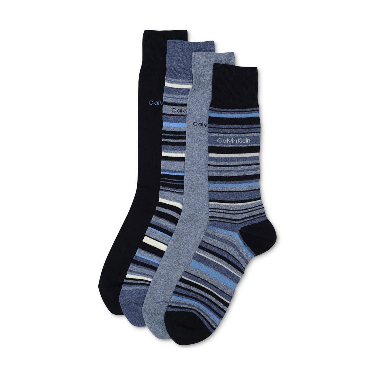 Calvin Klein 4 Pack Multi Stripe Dress Socks - One Size - The Next Pair