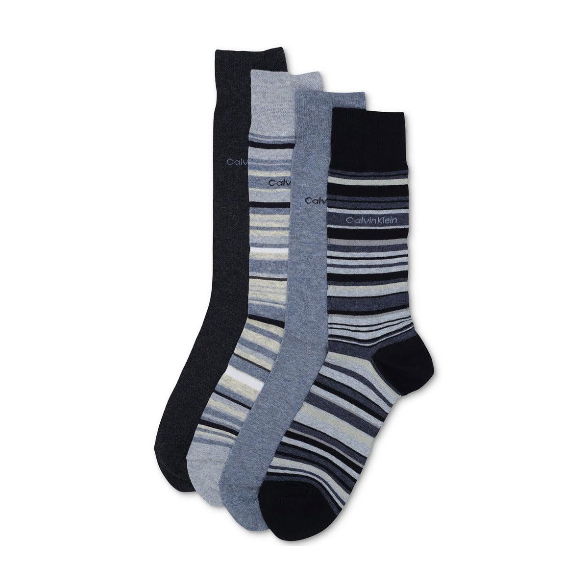 Calvin Klein 4 Pack Multi Stripe Dress Socks - One Size - The Next Pair