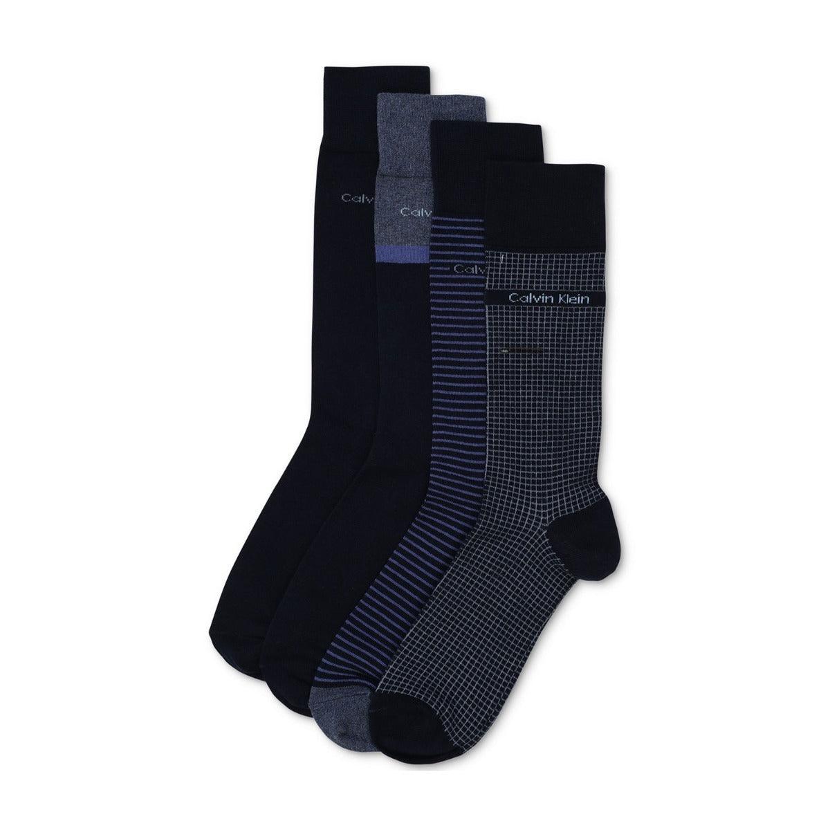Calvin Klein 4 Pack Multi Stripe Heel Dress Socks - One Size - The Next Pair