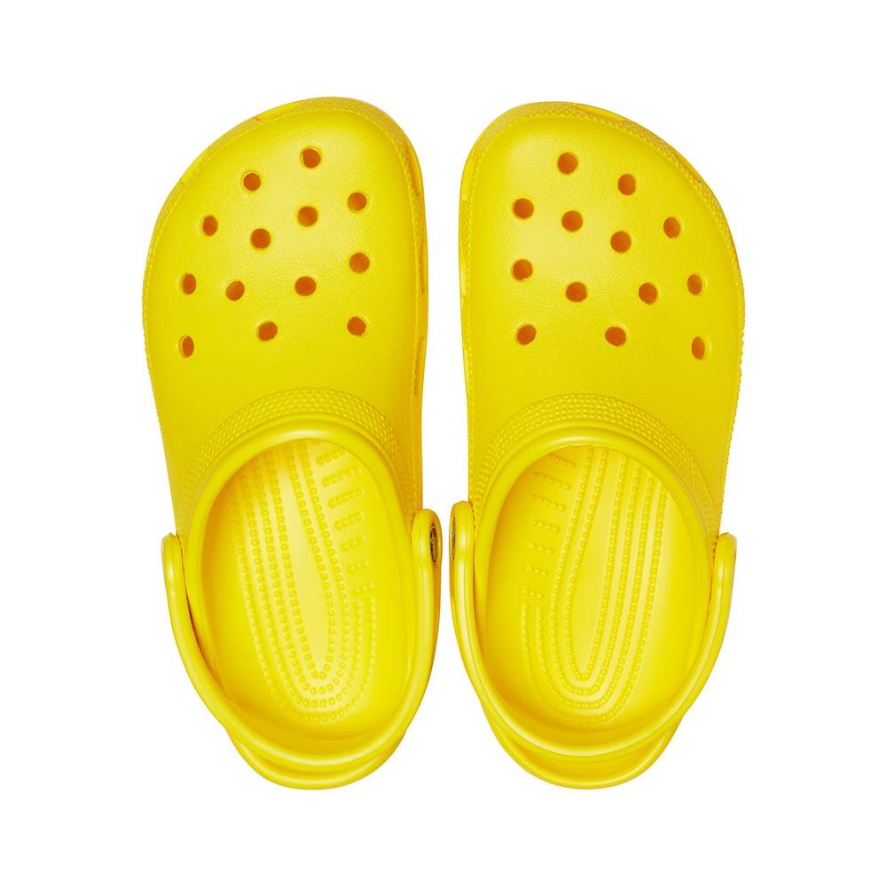 Yellow crocs in discount store