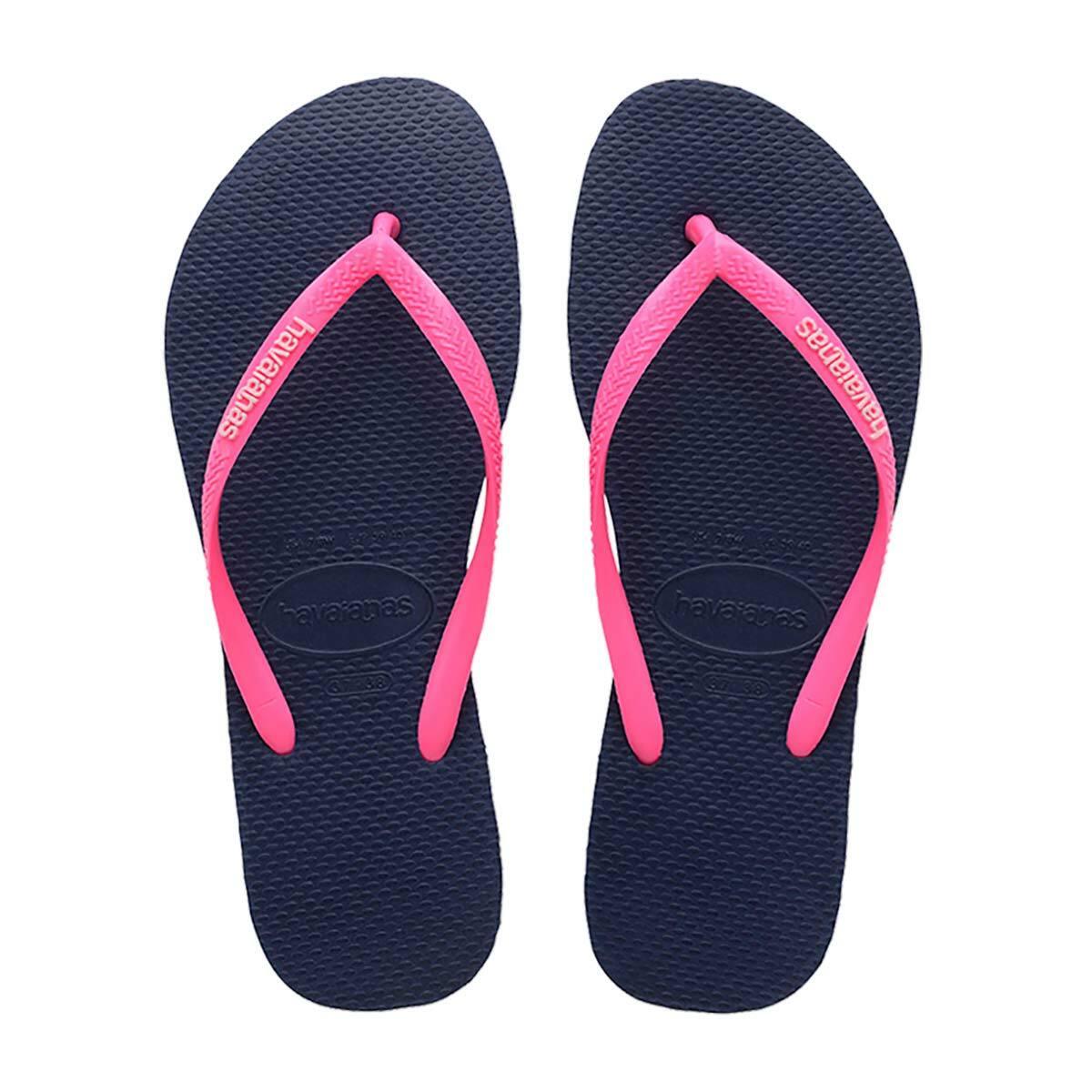 Blue and 2025 pink havaianas