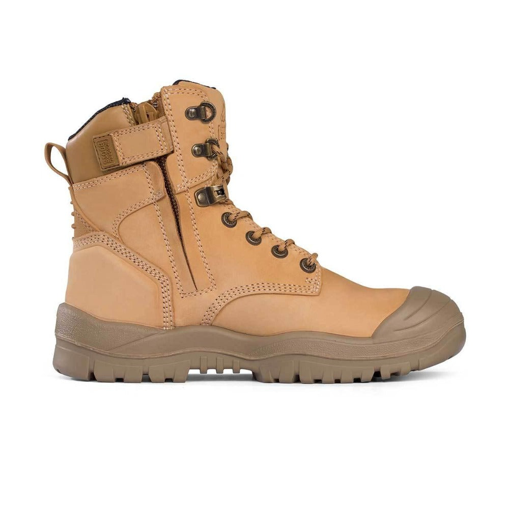 Shop Mongrel 561050 High Leg Zipsider Scuff Cap Safety Steel Toe Work Boots Wheat The Next Pair Australia