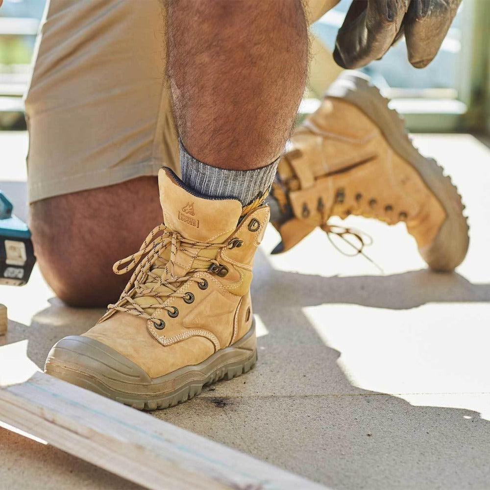 Mongrel High Leg Zipsider Scuff Cap Work Boots - The Next Pair
