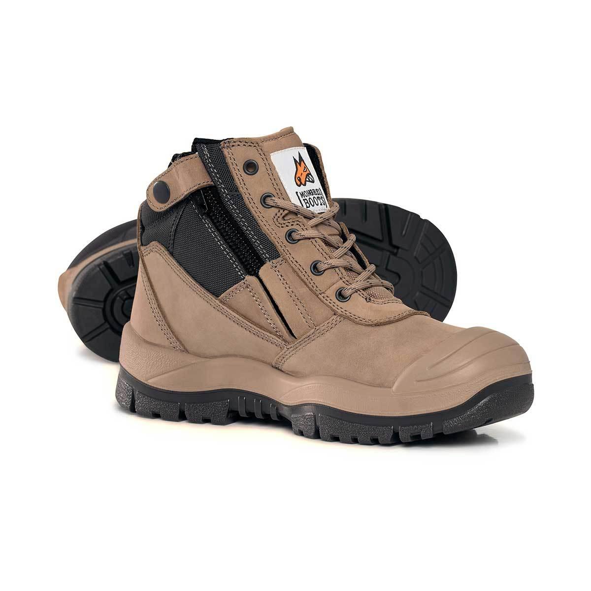 Mongrel Zipsider Scuff Cap Safety Steel Toe Work Boots - The Next Pair