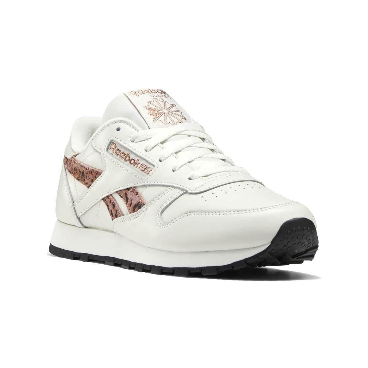 Rose Gold Reebok Shop Reebok Classic Leather Women's Casual Shoe | Chalk/Black/Rose Gold ...