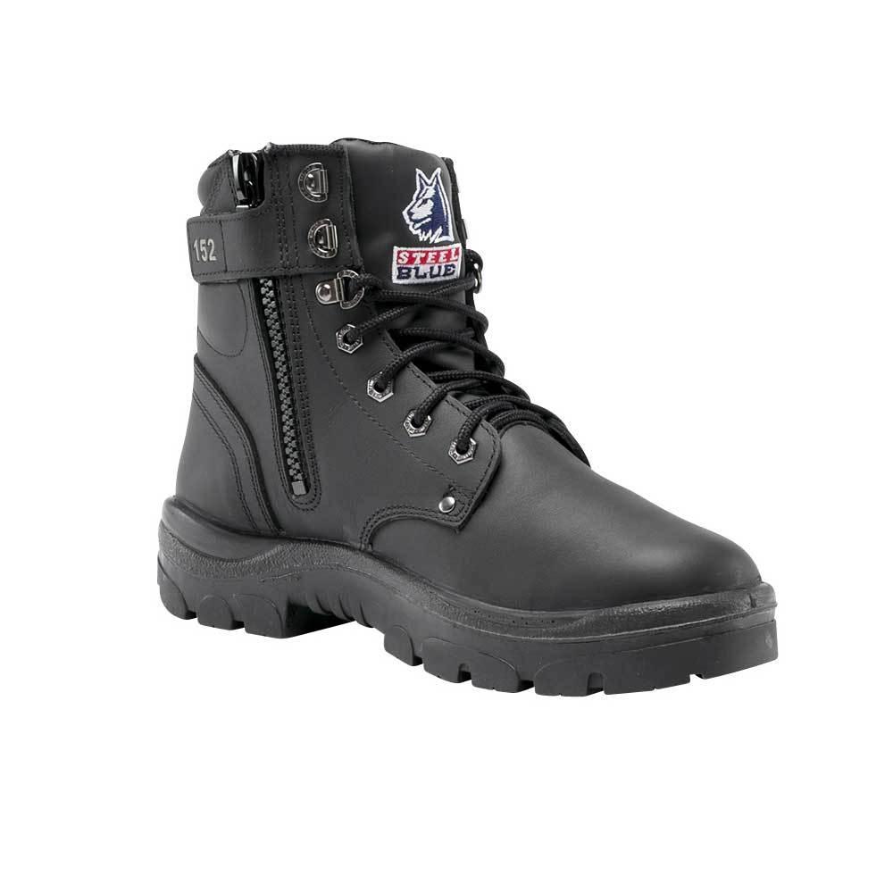 Steel blue black clearance boots