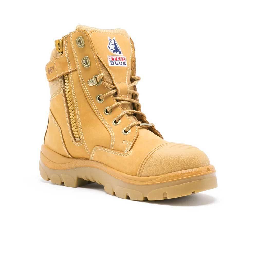 Velcro steel toe hot sale work boots