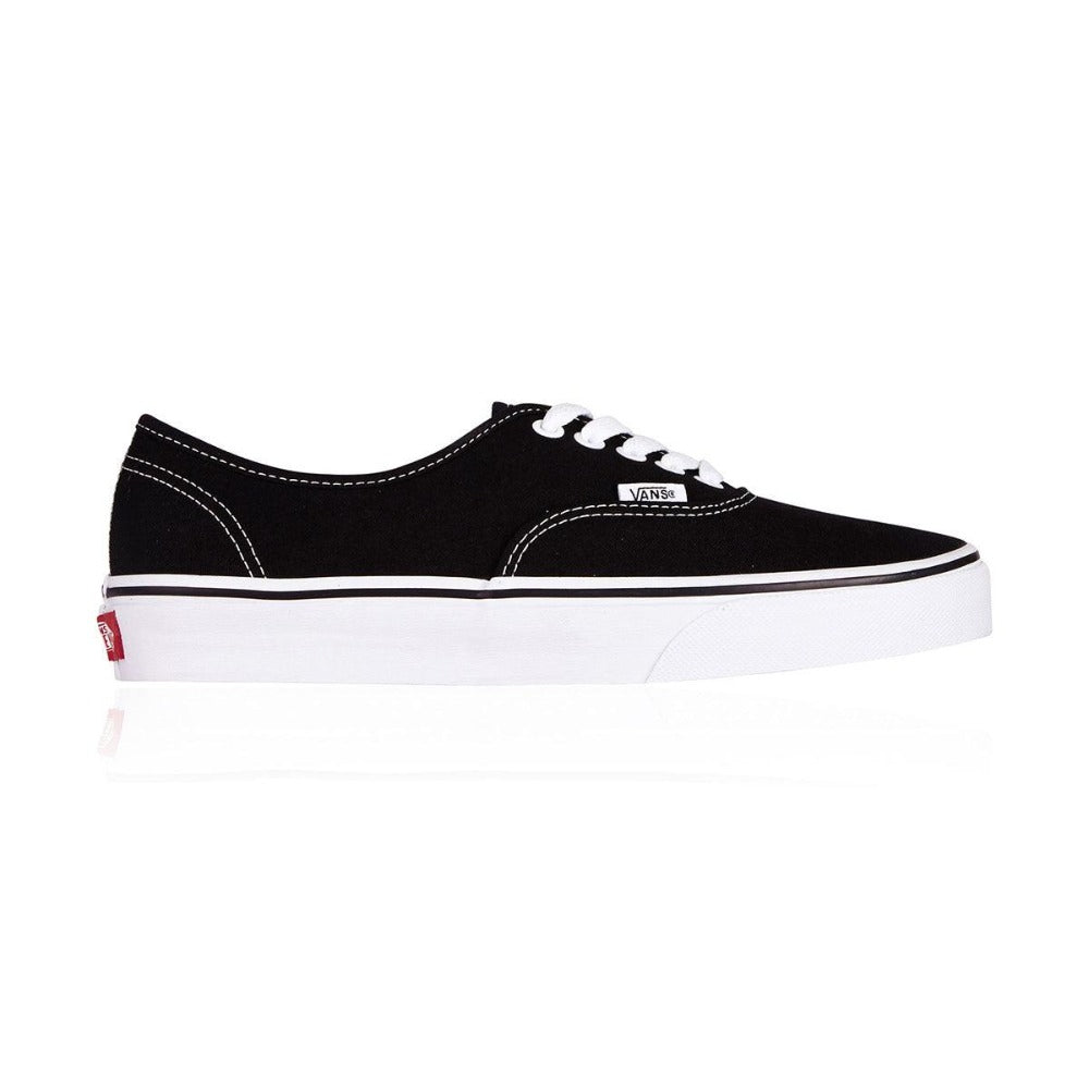 Shop Vans Authentic Casual Skate Shoes Black/White The Next