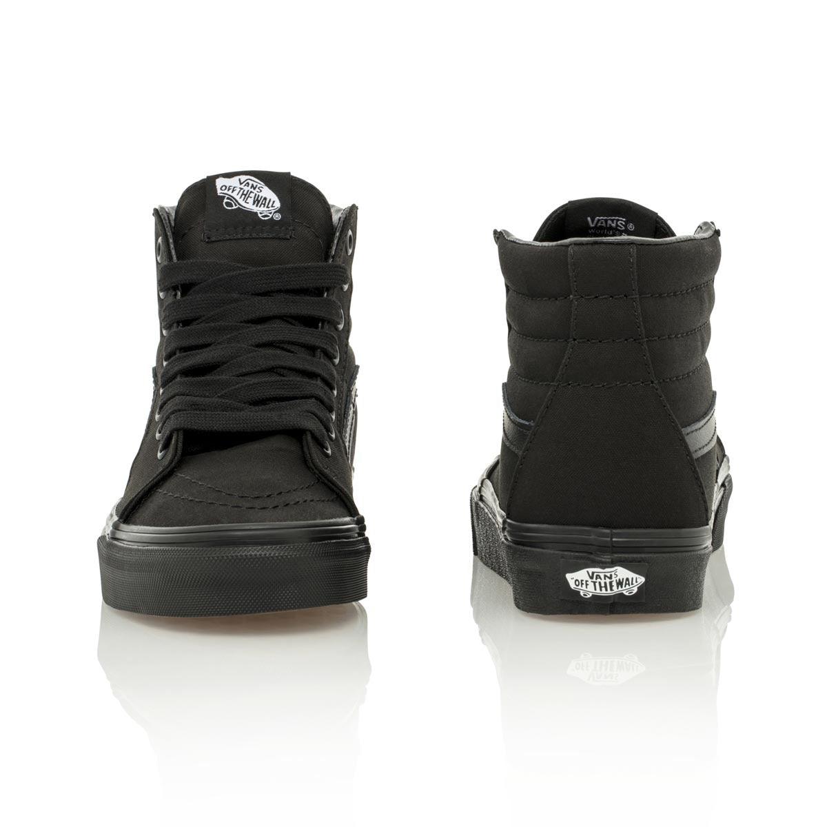 vans sk8 hi black black